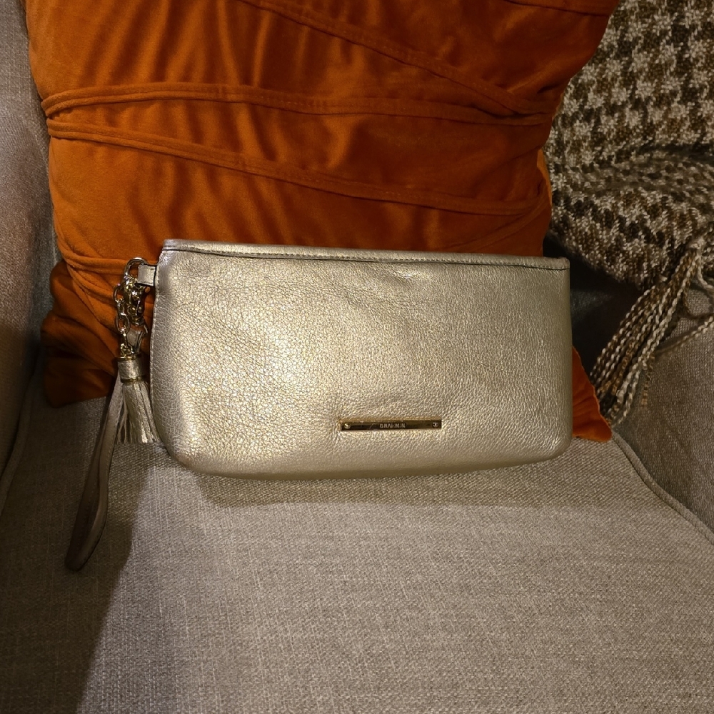 Elegant Brahmin Metallic  Clutch Bag